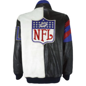 Vintage NFL Zip-Up Leather Jacket