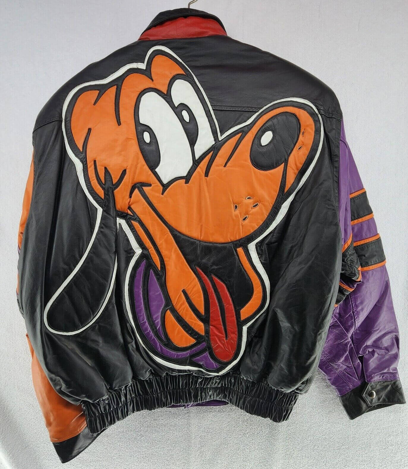 Vintage Pluto Cartoon Disney Leather Jacket (1) Vintage Pluto Cartoon Disney Leather