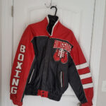 Vintage Ringside Red Black Leather Jacket