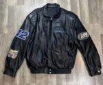 Vtg Bell South Racing Jeff Hamilton Leather Jacket