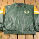 Vtg Football Team Green Bay Packers Leather Jacket
