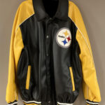 Vtg Football Team Pittsburgh Steelers Leather Jacket