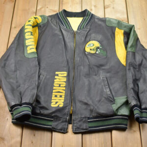 Vtg G-lll Carl Banks Green Bay Packers Leather Jacket