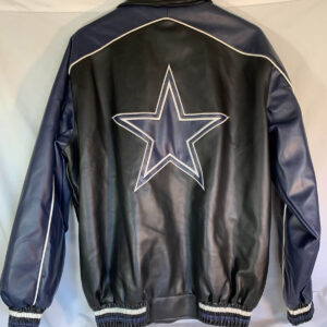 Vtg NFL Dallas Cowboys Leather Bomber Jacket