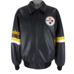 Vtg NFL Pittsburgh Steelers Team Leather Jacket