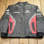 Vtg Nascar Toyota Camry Racecar Leather Jacket