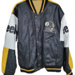 Vtg Pittsburgh Steelers G-III Carl Banks Leather Jacket