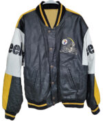 Vtg Pittsburgh Steelers G-III Carl Banks Leather Jacket