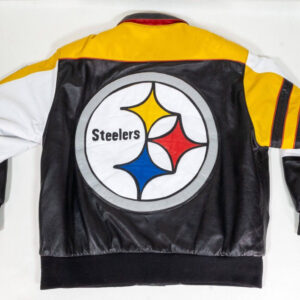 Vtg Pittsburgh Steelers Jeff Hamilton Leather Jacket