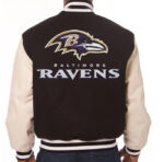 Baltimore Ravens Brown and Cream Varsity Jacket