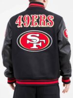 Black San Francisco 49ers NFL Varsity Jacket