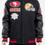 Black San Francisco 49ers NFL Varsity Jacket