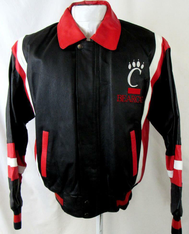 Cincinnati Bearcats NCAA Team Leather Jacket (1) Cincinnati Bearcats NCAA Team Leather Jacket