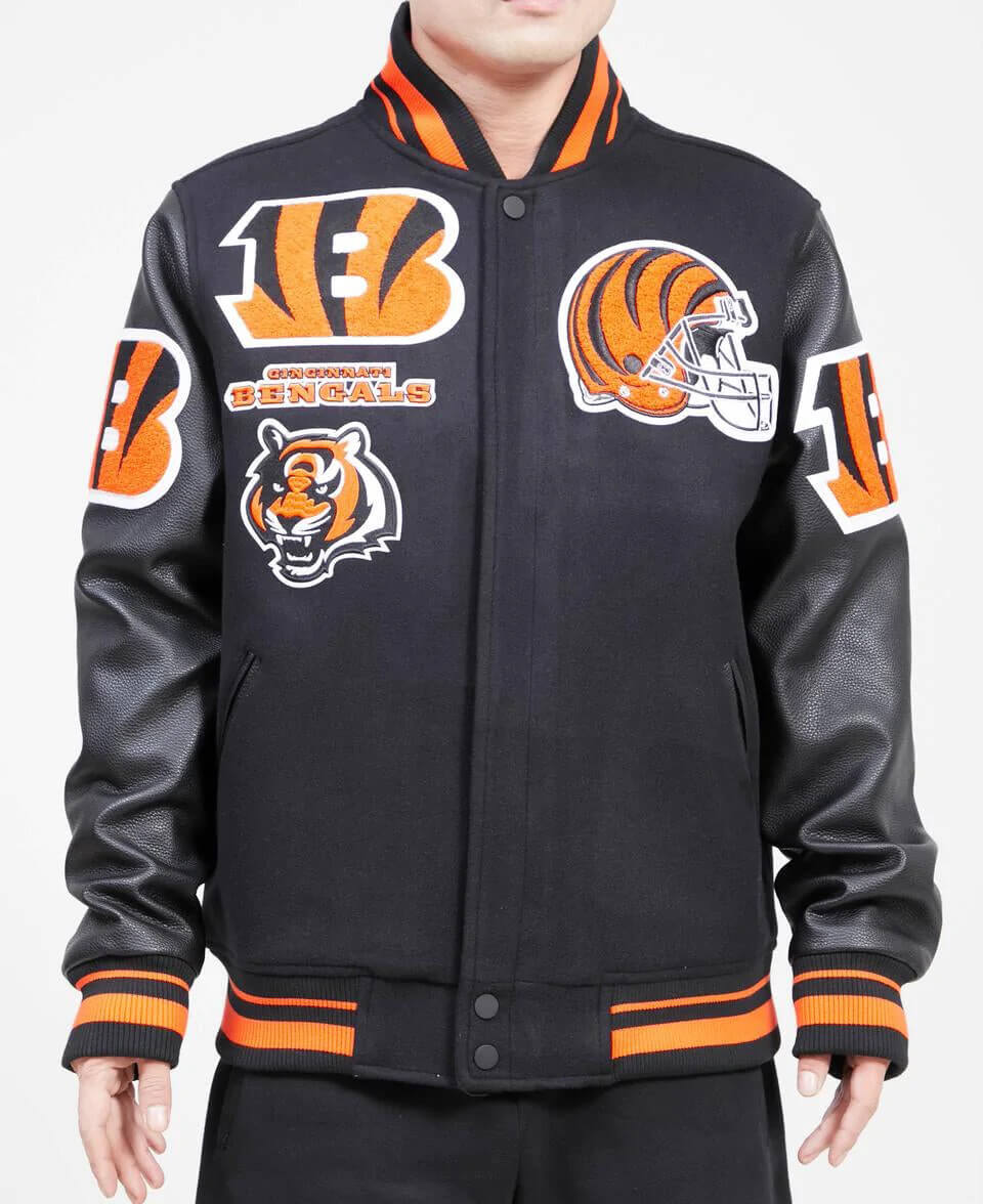 Cincinnati Bengals Black NFL Varsity Jacket Maker of Jacket