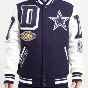 Dallas Cowboys NFL Navy White Varsity Jacket