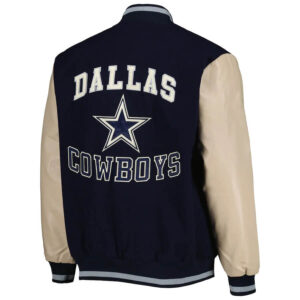Dallas Cowboys Navy And Cream Varsity Jacket