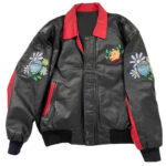 Disney Winnie the Pooh Black And Red Leather Jacket