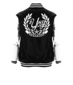 General Yay Black White Monogram Varsity Jacket