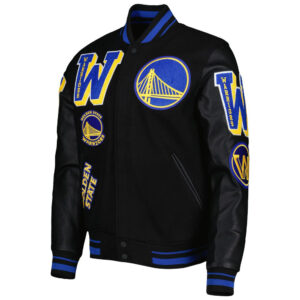 GOLDEN STATE WARRIORS NBA 4 TIME Championship Wool & Leather Jacket XXL 3X