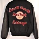 Hard Rock Cafe Chicago Black Varsity Jacket