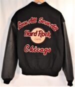 Hard Rock Cafe Chicago Black Varsity Jacket
