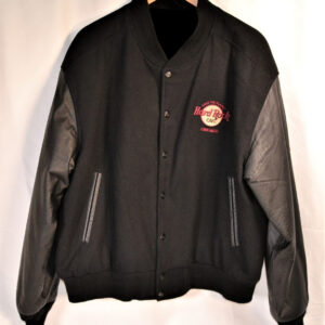 Hard Rock Cafe Chicago Black Varsity Jacket