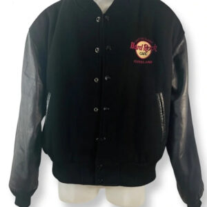 Hard Rock Cafe Cleveland Black Varsity Jacket