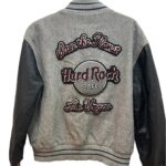 Hard Rock Cafe Las Vegas Grey Black Varsity Jacket