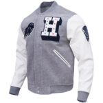 Howard Bison Gray White Varsity Jacket