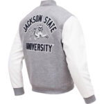 Jackson State Tigers Gray White Varsity Jacket