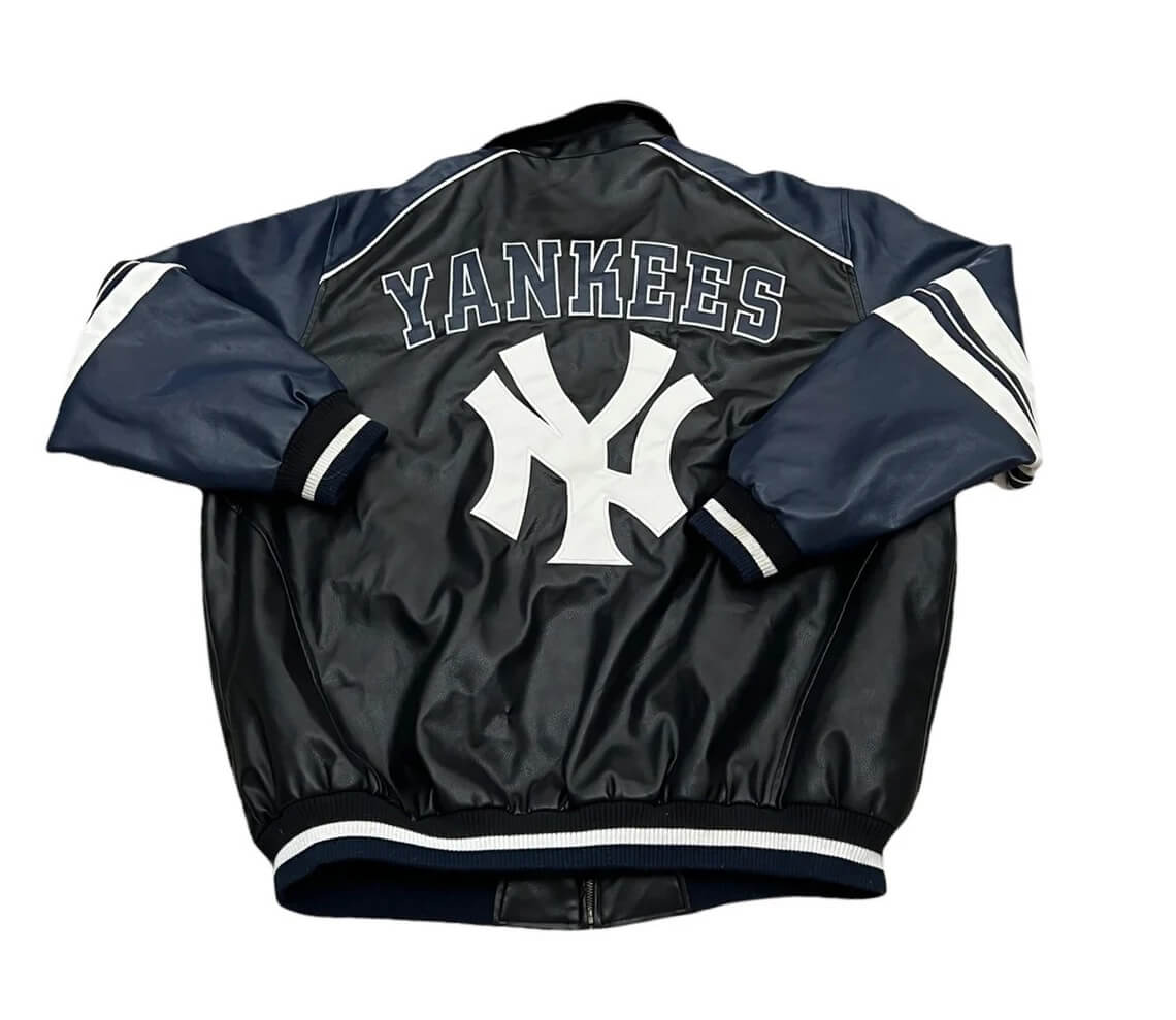 MLB NY Yankees Team Sports Leather Jacket (1) MLB NY Yankees Team Sports Leather Jacket