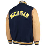 Michigan Wolverines Navy And Cream Varsity Jacket