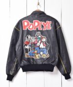 Montana Toons Popeye Black Leather Jacket