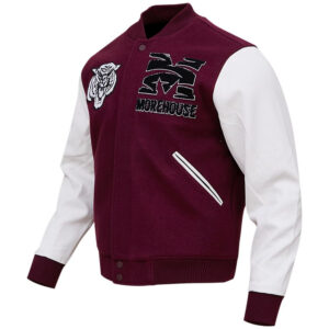 Morehouse Tigers Maroon White Varsity Jacket