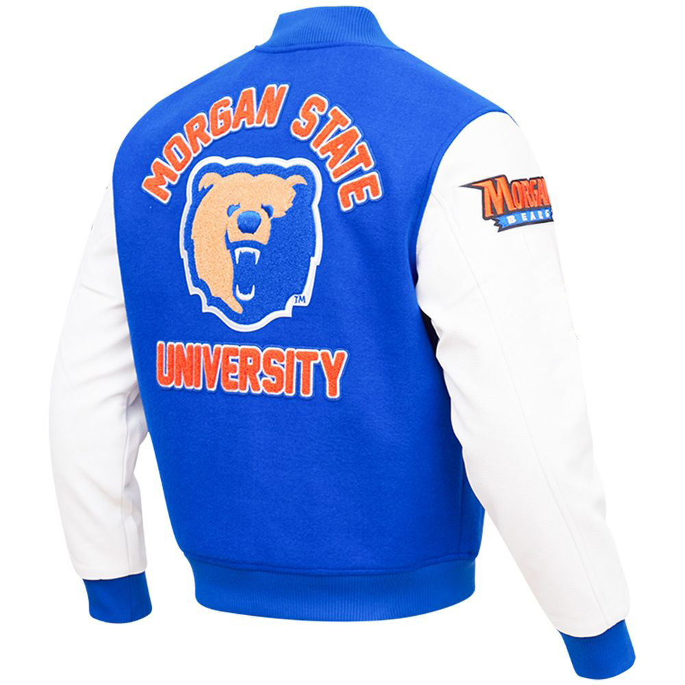 State Bears Royal Blue White Varsity Jacket Maker of Jacket