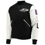 NFL Baltimore Ravens Black And White Varsity Jacket