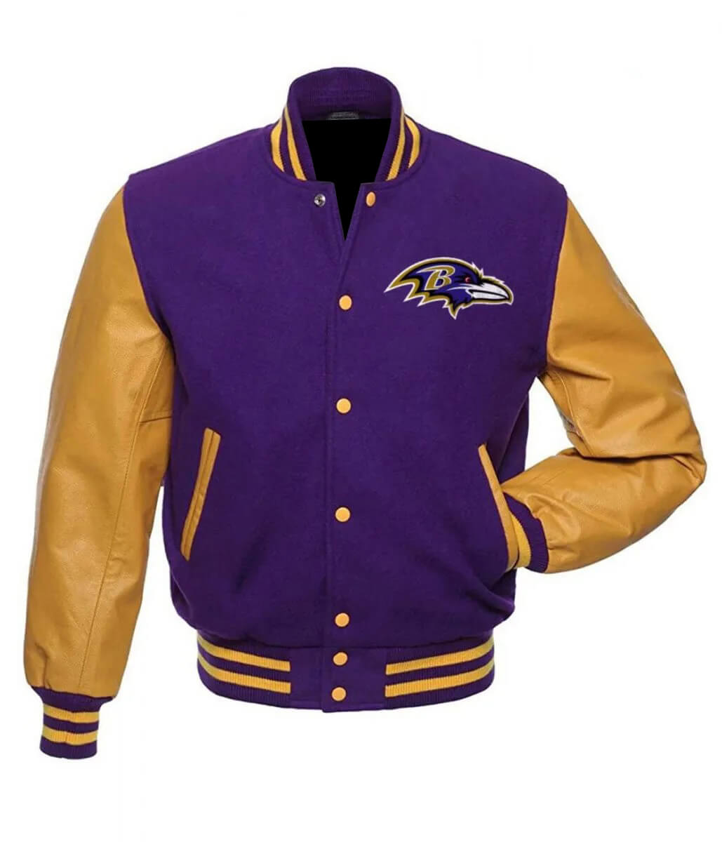 Purple Baltimore Ravens Varsity NFL Jacket By Spinespark