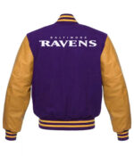 NFL Baltimore Ravens Purple And Yellow Varsity Jacket