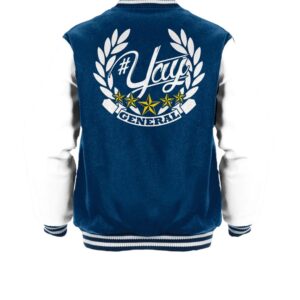 Navy White General Yay Monogram Varsity Jacket