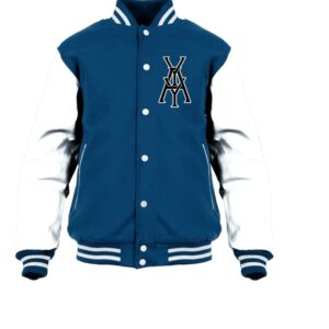 Navy White General Yay Monogram Varsity Jacket