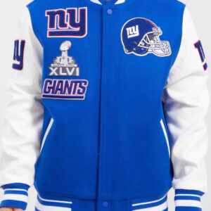 New York Giants Blue White NFL Varsity Jacket