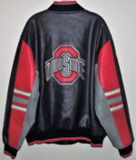 Ohio State Buckeyes University Leather Bomber Jacket