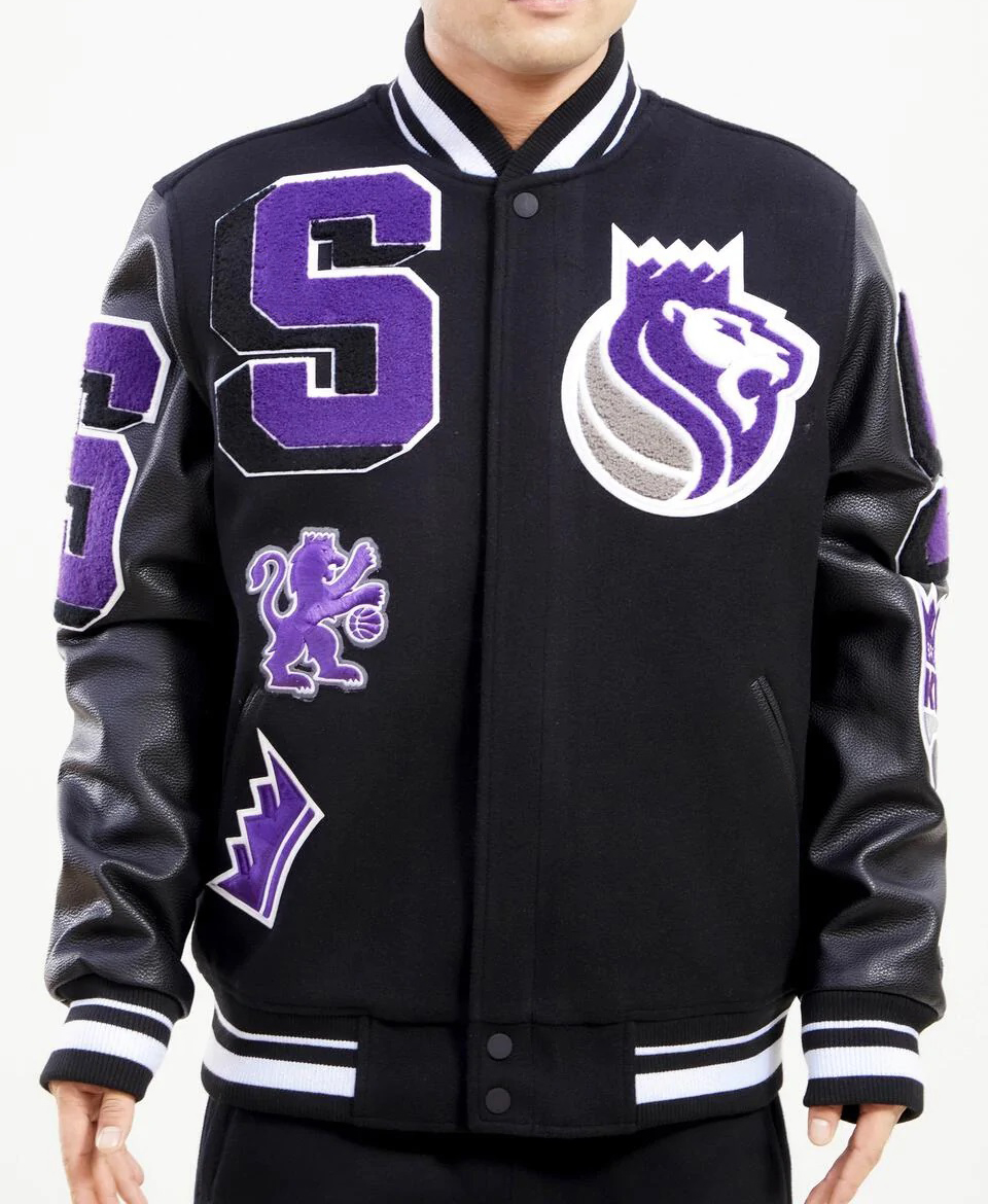 Sacramento kings top varsity jacket
