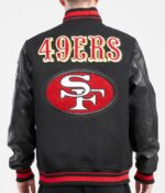 San Francisco 49ers Retro Classic Black Varsity Jacket