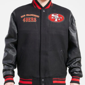 San Francisco 49ers Retro Classic Black Varsity Jacket