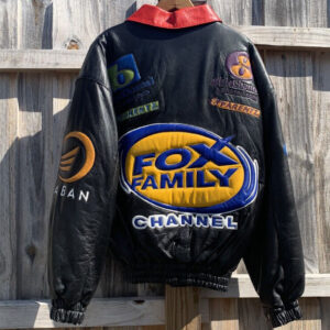 Vintage Fox Kids Black Leather Jacket