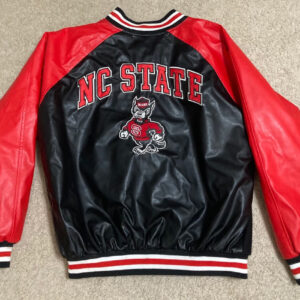 Vintage NC State Black And Red Varsity Jacket