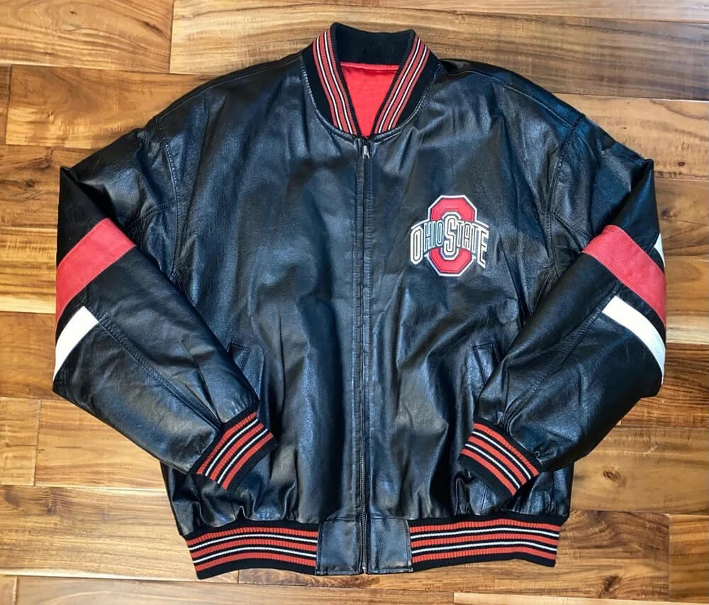 Vintage Ohio State Buckeyes Leather Varsity Jacket Maker of Jacket
