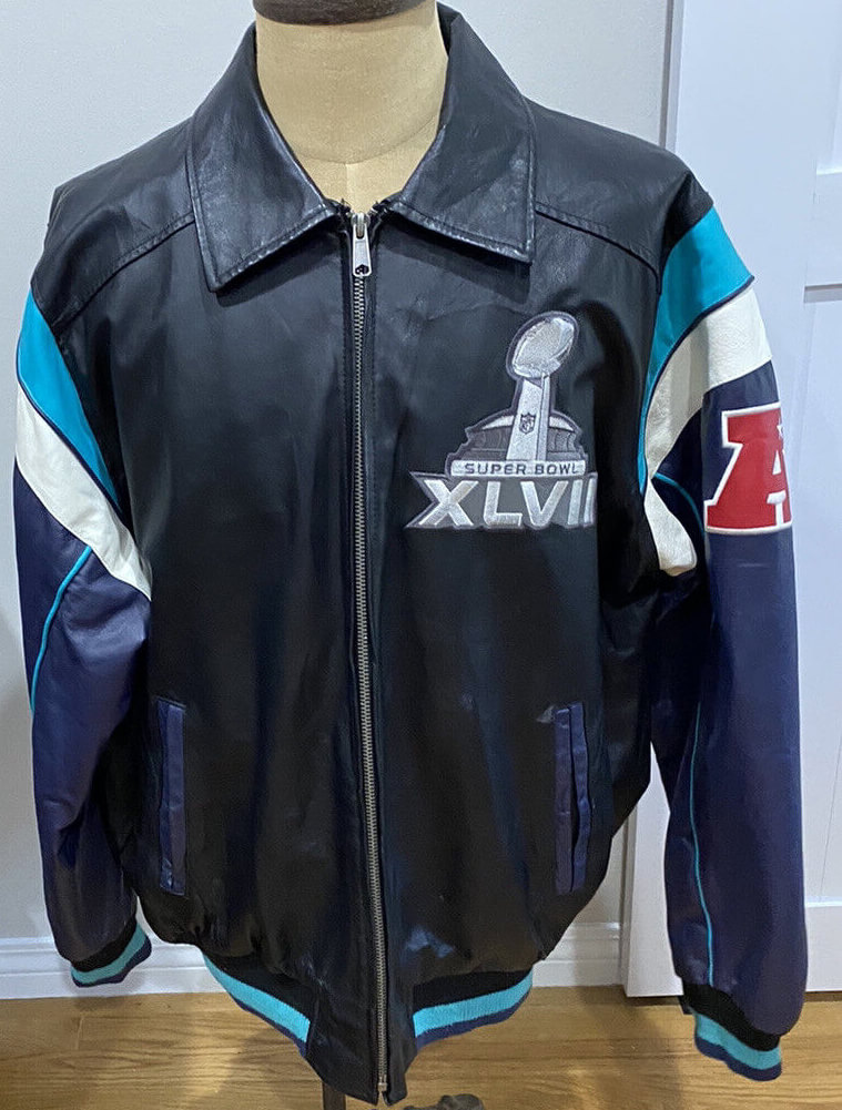 Vintage Super Bowl XLVII Leather Jacket - Maker of Jacket