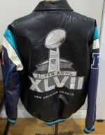 Vintage Super Bowl XLVII Leather Jacket